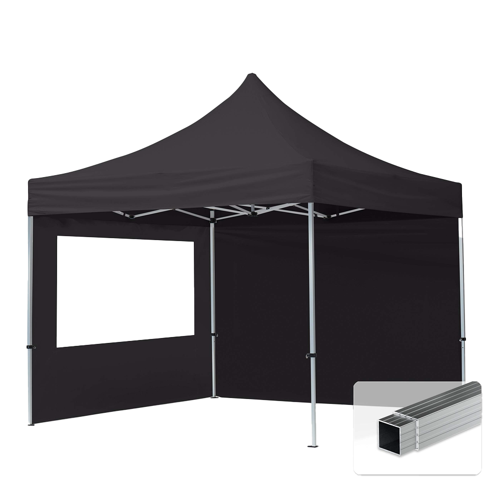 TOOLPORT Faltpavillon 3x3m schwarz - Image 1